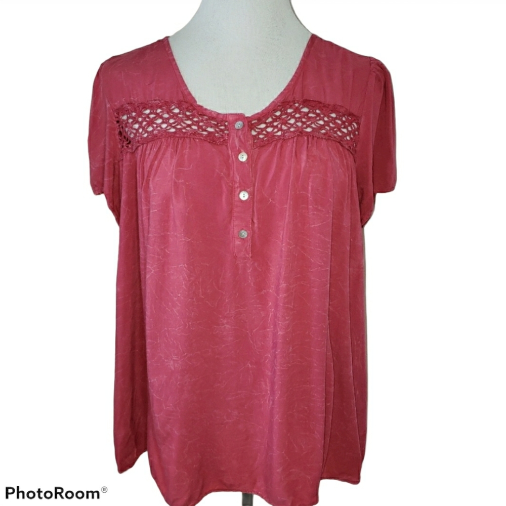 One World Hi-Low Top Rose Pink Size Medium